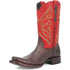 Dingo Brown and Red Snoot Toe Leather Western Boots