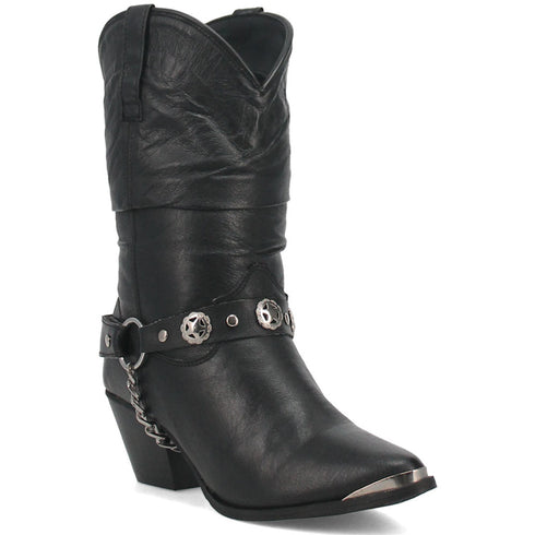 Dingo Olivia Black Pigskin Women Leather Boots