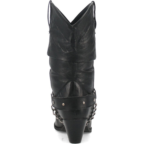 Dingo Olivia Black Pigskin Women Leather Boots