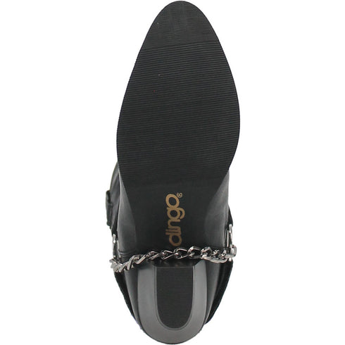 Dingo Olivia Black Pigskin Women Leather Boots