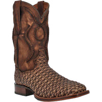 Dan Post Cowboy Certified Stanley Tan Square Toe Leather Boot