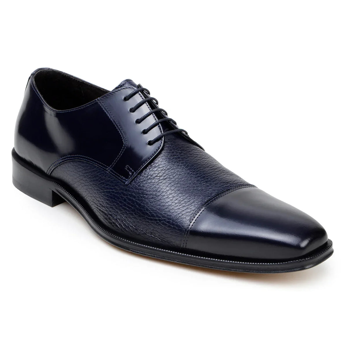 Belvedere Shoes Sacco – Navy & Antique Saddle Dress Shoes main image 1