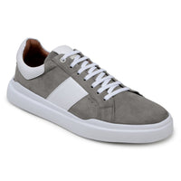 Belvedere Olivier Gray/White Ostrich Leather Luxury Shoe
