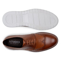 Belvedere Enzo - Antique Tan Ostrich Leather Dress Shoe