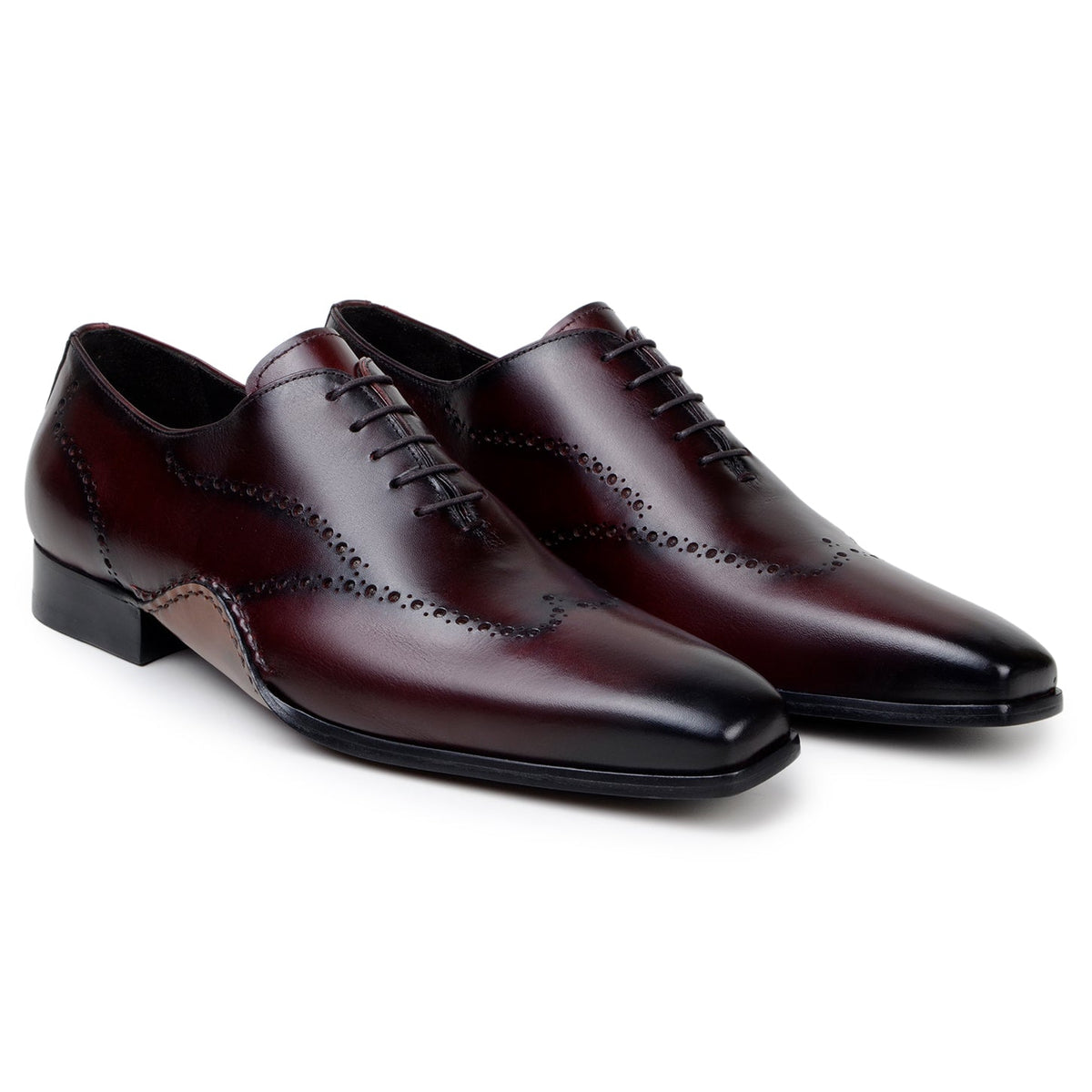 Belvedere Otto - Antique Burgundy Alligator Dress Shoe 