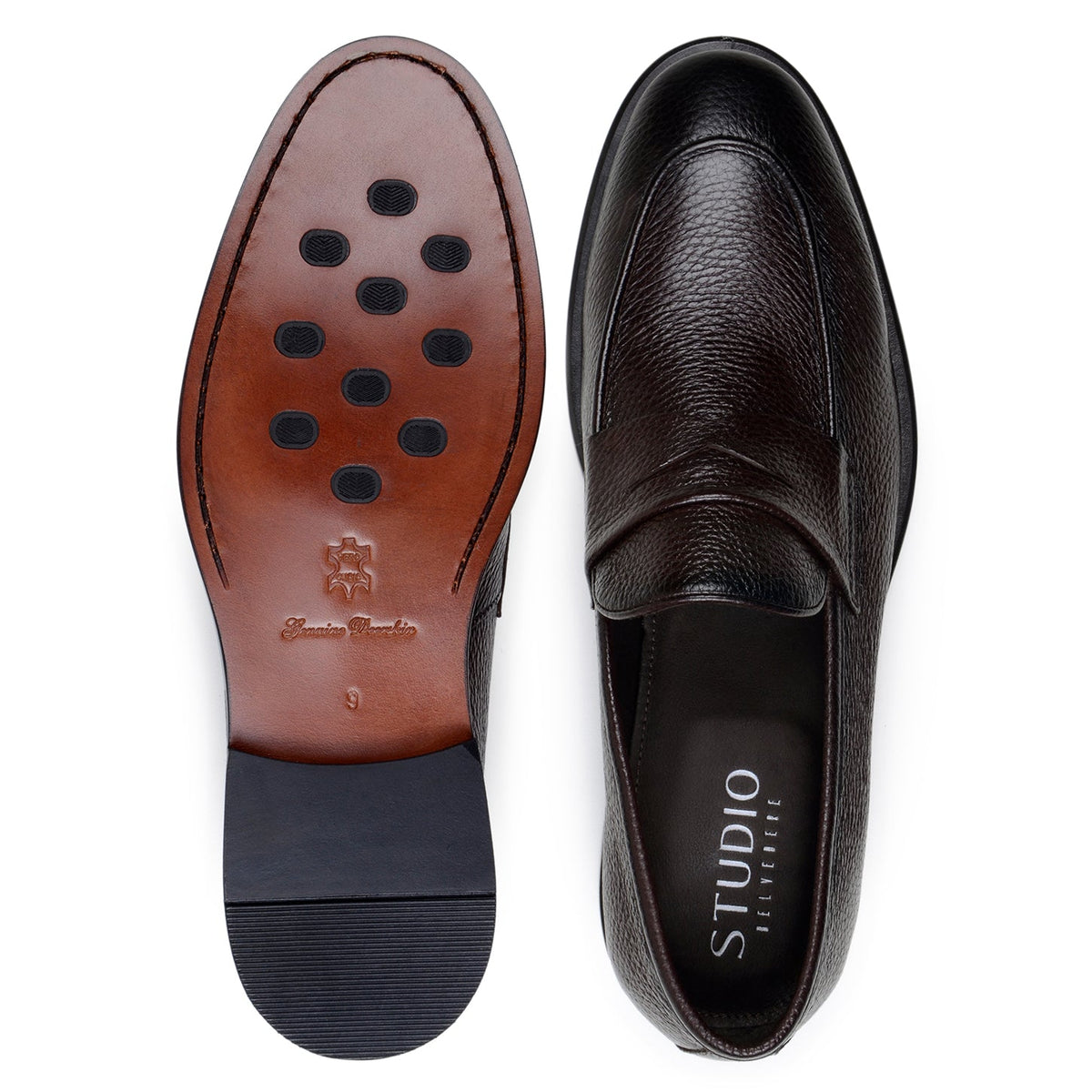 Belvedere Mens Brown Genuine‎ Snakeskin All Leather Brogue Loafer Shoe Size 10 The Belvedere main image 2
