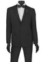 Mens Slim Fit Wool Feel Suit in Black