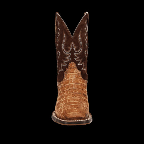 Dan Post Men’s Leon Brass/Brown Caiman Leather Western Boots