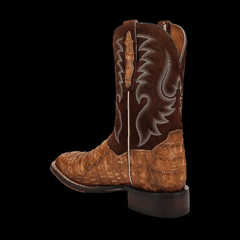 Dan Post Men’s Leon Brass/Brown Caiman Leather Western Boots