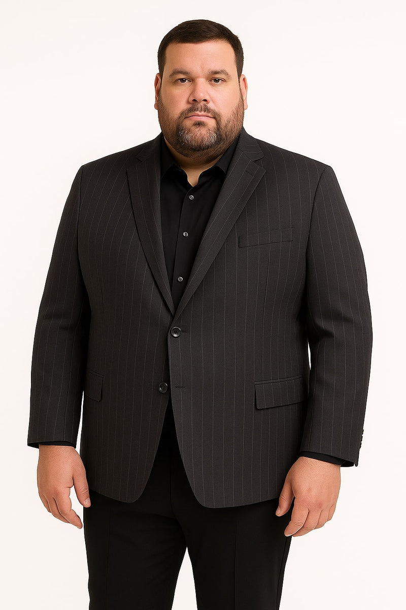 Hadrian Blazer - Charcoal Pinstripe