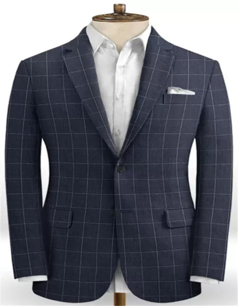 High Quality Two Button Groom Tuxedos Groomsmen Prom Suits