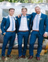 Hayden Navy Blue Notched Lapel Slim Fit Wedding Groomsmen Suit