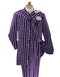 Dark Purple and White Pinstripe - Gangster 1920s Pinstripe Suit - Mens Fashion Suit