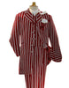 Dark Red and White Pinstripe  - Gangster 1920s Pinstripe Suit - Mens  Fashion Suit