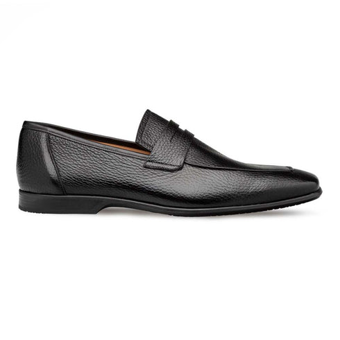Men's Deerskin Black Penny Loafer By Mezlan Made In Spain Brand