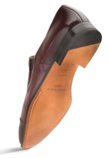 Milani Calfskin/deerskin Burgundy By Mezlan Made In Spain Brand