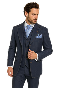 Denim Men's 3-Piece Suit