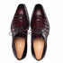 Giovane Fuscus Cap Toe Derby Burgundy Crocodile Shoes By Mezlan Made In Spain Brand