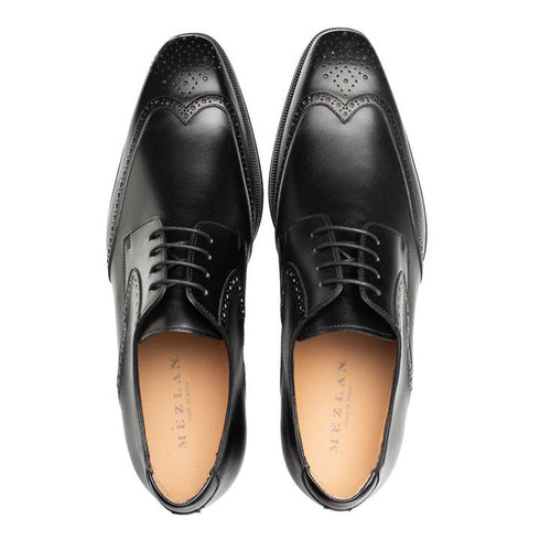Tasso Wing Tip Derby Black By Mezlan Made In Spain Brand