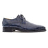 Golfo Derby Blue Plain Toe Crocodile Shoes By Mezlan Made In Spain Brand