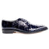 Belvedere Men's Mare Navy Genuine Ostrich & Eel Oxfords