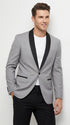 Men’s Light Grey Dinner Jacket with Black Shawl Lapel, Formal Tuxedo Evening Blazer