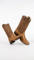 Men’s Los Altos Brown Ostrich Skin Wide Square Toe Boots, Exotic Western Cowboy Dress Boots