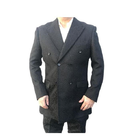 Double Breasted Alberto Nardoni Blazer Sport Coat In Black