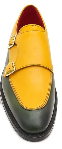 Carrucci Double Monk Strap Two Tone Loafer