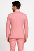 Dusty Rose Pink Tuxedo for Men – One Button Satin Lapel Wedding Prom Suit with Bow Tie