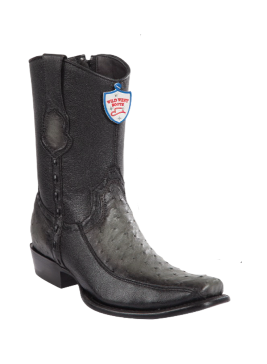 Wild West Botas de Avestruz Horma Puntal Blue Jeans main image 0