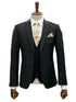 Effetti Suit Designer - 2 button Notch Lapel slim fit EF2N+V-8129 BLACK