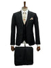 Effetti Suit Designer - 2 button Notch Lapel slim fit EF2N+V-8129 BLACK