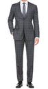 English Laundry 2-Piece Gray Plaid Wool Blend Slim Fit Dress Suit