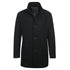 English Laundry Black Slim Fit Wool Blend Short Coat with Detachable Full Zipper