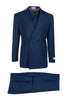 Tiglio Italian Suit - Real Wool Fabric Super 150's EST French Blue, Wide Leg Suit & Vest in Color Blue