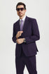 Men's Vested One Button Peak Lapel Stacy Adams Designer Suit in Eggplant