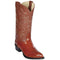 Los Altos Boots - Mens Dress Cowboy Boot - Low Priced Eel Skin Western Boots - in Cognac