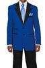 Mens 2 Button Tuxedo with Black Lapel in Royal Blue