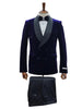 Double Breasted Tuxedo Suit - Slim fitted - Eggplant Suit - Shawl Collar