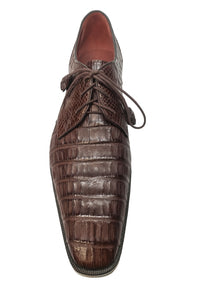 Los Altos All-Over Crocodile Lace Up Dress Shoes