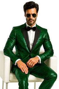 Emerald Green Glitter Suit