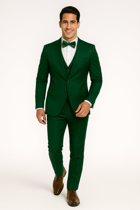 Emerald Green-satin-tux-wedding-prom