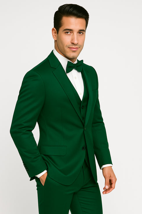 Emerald Green-satin-tux-wedding-prom