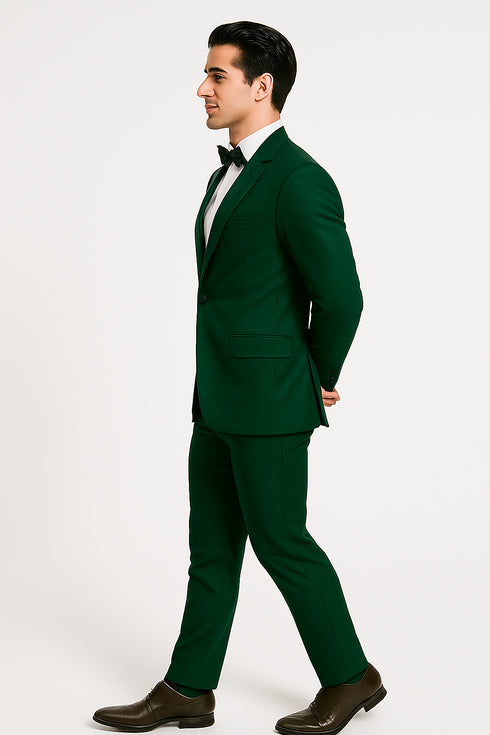 Emerald Green-satin-tux-wedding-prom