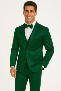 Emerald Green-satin-tux-wedding-prom