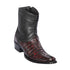 Los Altos Square Toe Men’s Brown Caiman Tail Low Shaft European Boots