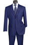 Nola Collection - Patriot Blue Regular Fit 2 Piece Suit Flat Front Pants with 2″ Elastic Waistband