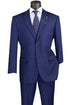 Nola Collection - Patriot Blue Regular Fit 2 Piece Suit Flat Front Pants with 2″ Elastic Waistband