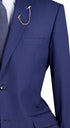 Nola Collection - Patriot Blue Regular Fit 2 Piece Suit Flat Front Pants with 2″ Elastic Waistband
